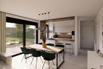 Verkaveling Neeroeteren met woningen en bouwgronden vergunde plannen