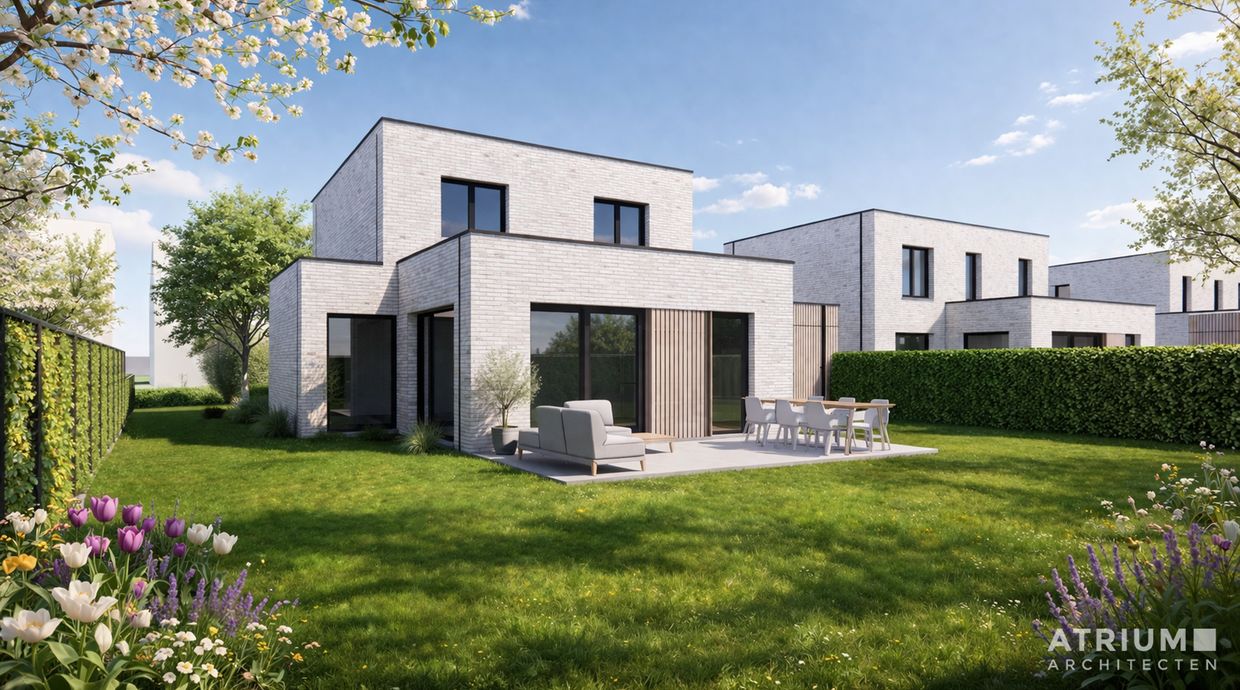 Verkaveling Neeroeteren met woningen en bouwgronden vergunde plannen