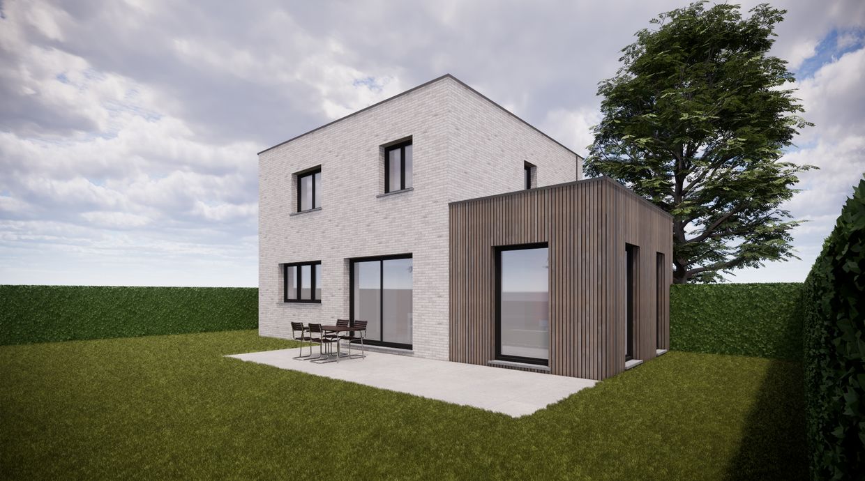 Verkaveling Neeroeteren met woningen en vergunde bouwgronden